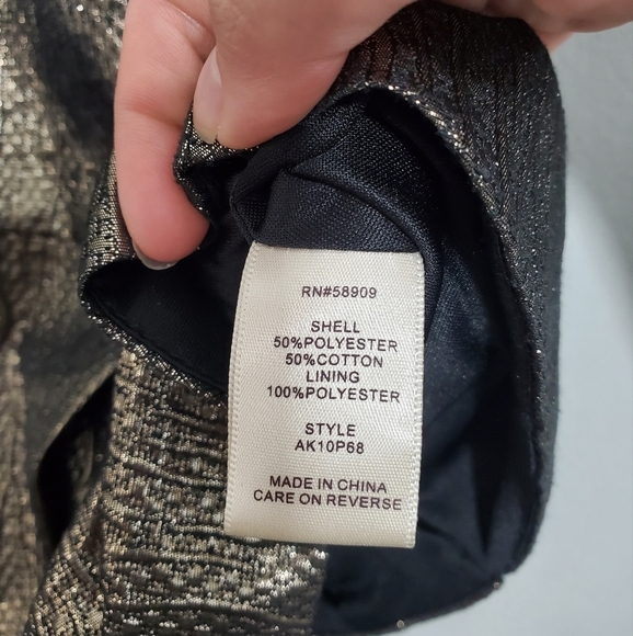 Anthro Chelsea & Violet Metallic Dark Bronze Peplum Tank Top - Picture 4 of 4